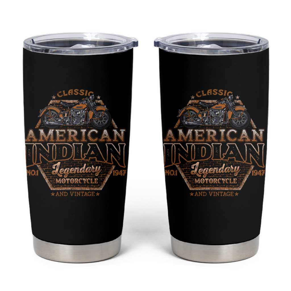 American Indian Legendary Retro Biker Motorcycle Rider Tumbler Cup
