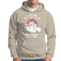 Christmas Hoodie Surviving The Teacher Life One Meltdown At A Time - Wonder Print Shop