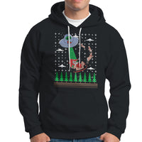 Christmas Hoodie Alien Invasion Space UFO Catch Santa - Wonder Print Shop