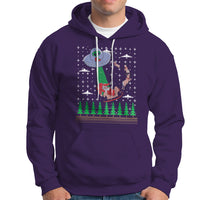 Christmas Hoodie Alien Invasion Space UFO Catch Santa - Wonder Print Shop