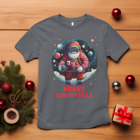 Christmas T Shirt Santa Astronaut Xmas Space Colorful Planet - Wonder Print Shop