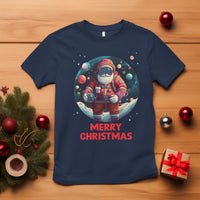 Christmas T Shirt Santa Astronaut Xmas Space Colorful Planet - Wonder Print Shop