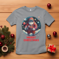 Christmas T Shirt Santa Astronaut Xmas Space Colorful Planet - Wonder Print Shop