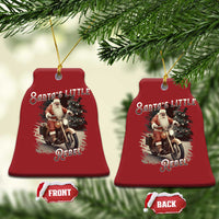 Vintage Xmas Santa Riding Motorcycle Christmas Ornament Santa's Little Rebel Rider Vintage - Wonder Print Shop