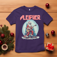 Sleigher Hail Santa Heavy Metal Christmas Rock T Shirt - Wonder Print Shop
