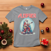 Sleigher Hail Santa Heavy Metal Christmas Rock T Shirt - Wonder Print Shop