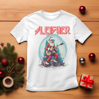 Sleigher Hail Santa Heavy Metal Christmas Rock T Shirt - Wonder Print Shop