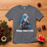 Christmas T Shirt Sleigher Hail Santa Rock Electric Guitar Cool Xmas - Wonder Print Shop