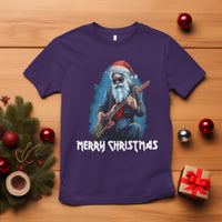 Christmas T Shirt Sleigher Hail Santa Rock Electric Guitar Cool Xmas - Wonder Print Shop