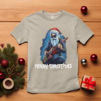 Christmas T Shirt Sleigher Hail Santa Rock Electric Guitar Cool Xmas - Wonder Print Shop