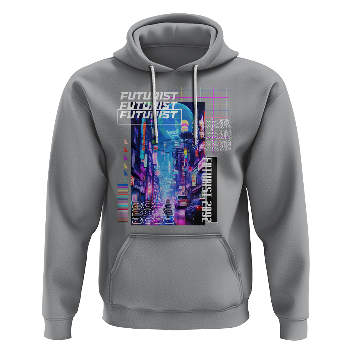 Japanese Cyberpunk Hoodie Tokyo Street Of Japan Night Futurist Aesthetic - Wonder Print Shop
