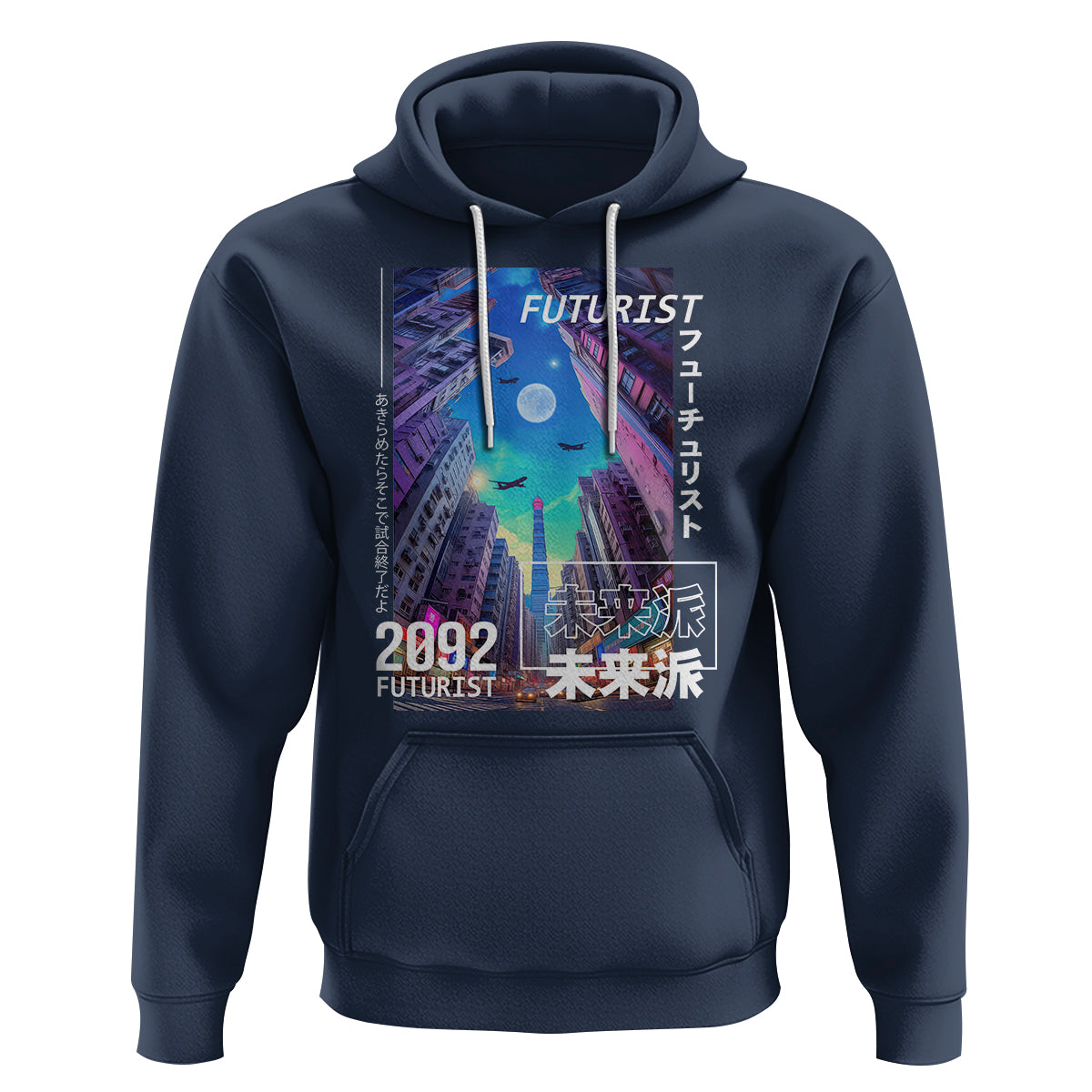 Japanese Cyberpunk Hoodie Tokyo Street Of Japan Night Futurist Aesthetic - Wonder Print Shop
