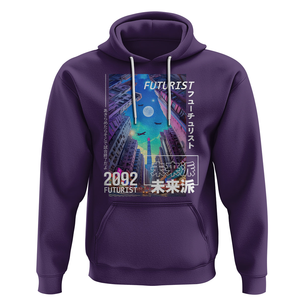 Japanese Cyberpunk Hoodie Tokyo Street Of Japan Night Futurist Aesthetic - Wonder Print Shop