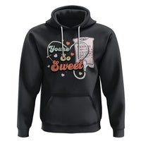 Valentine's Day Hoodie Retro Nurse Valentine You're So Sweet D10W Medical Peds PICU - Wonder Print Shop
