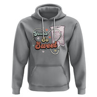 Valentine's Day Hoodie Retro Nurse Valentine You're So Sweet D10W Medical Peds PICU - Wonder Print Shop