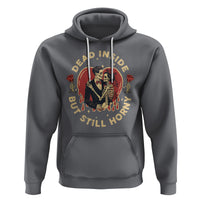 Dead Inside But Still Horny Vintage Skeleton Couple Valentine's Day Hoodie - Wonder Print Shop