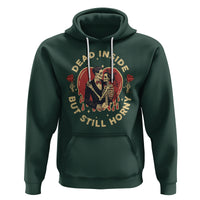 Dead Inside But Still Horny Vintage Skeleton Couple Valentine's Day Hoodie - Wonder Print Shop