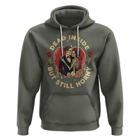 Dead Inside But Still Horny Vintage Skeleton Couple Valentine's Day Hoodie - Wonder Print Shop