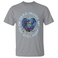 Lesbian Skeleton Couple Valentine's Day T Shirt Dead Inside But Still Horny - Wonder Print Shop