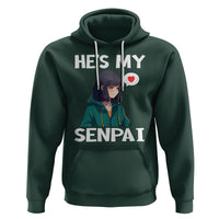 Valentine's Day Couple Matching Hoodie He's My Senpai Funny Anime Girlfriend - Wonder Print Shop