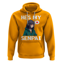 Valentine's Day Couple Matching Hoodie He's My Senpai Funny Anime Girlfriend - Wonder Print Shop