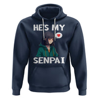Valentine's Day Couple Matching Hoodie He's My Senpai Funny Anime Girlfriend - Wonder Print Shop