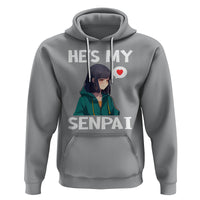 Valentine's Day Couple Matching Hoodie He's My Senpai Funny Anime Girlfriend - Wonder Print Shop
