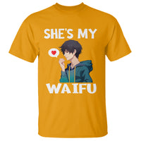 Valentine's Day Couple Matching T Shirt She's My Waifu Funny Anime Boyfriend - Wonder Print Shop