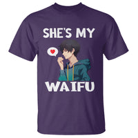 Valentine's Day Couple Matching T Shirt She's My Waifu Funny Anime Boyfriend - Wonder Print Shop