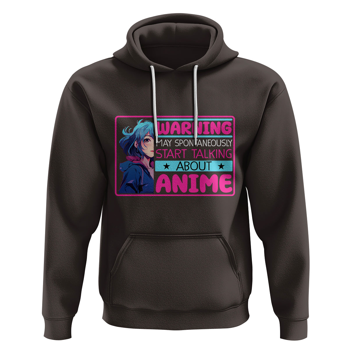 Warning May Spontaneously Start Talking About Anime Hoodie - Wonder Print Shop