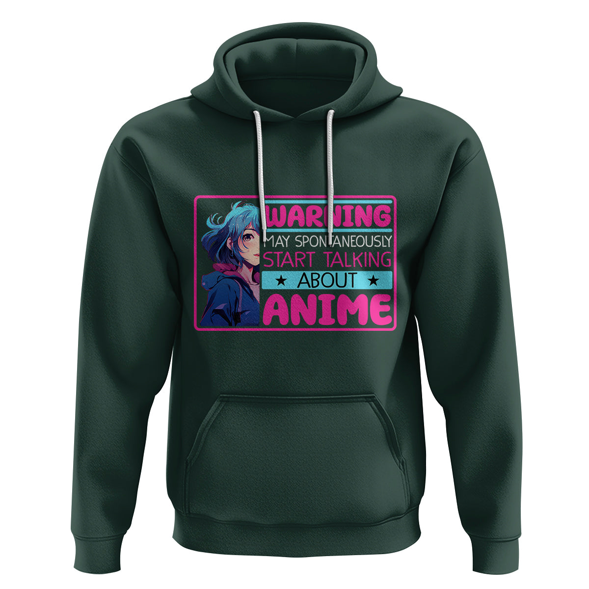 Warning May Spontaneously Start Talking About Anime Hoodie - Wonder Print Shop