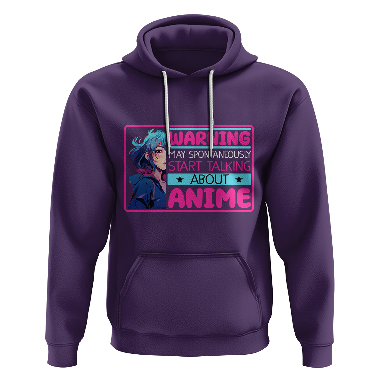 Warning May Spontaneously Start Talking About Anime Hoodie - Wonder Print Shop