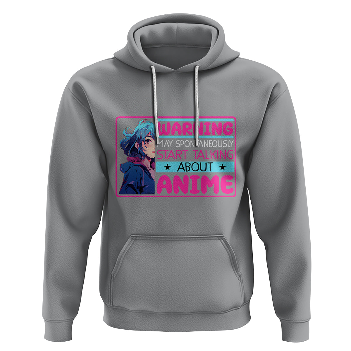 Warning May Spontaneously Start Talking About Anime Hoodie - Wonder Print Shop