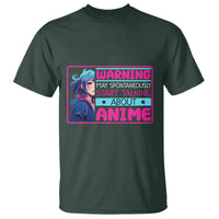 Warning May Spontaneously Start Talking About Anime T Shirt - Wonder Print Shop