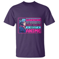 Warning May Spontaneously Start Talking About Anime T Shirt - Wonder Print Shop