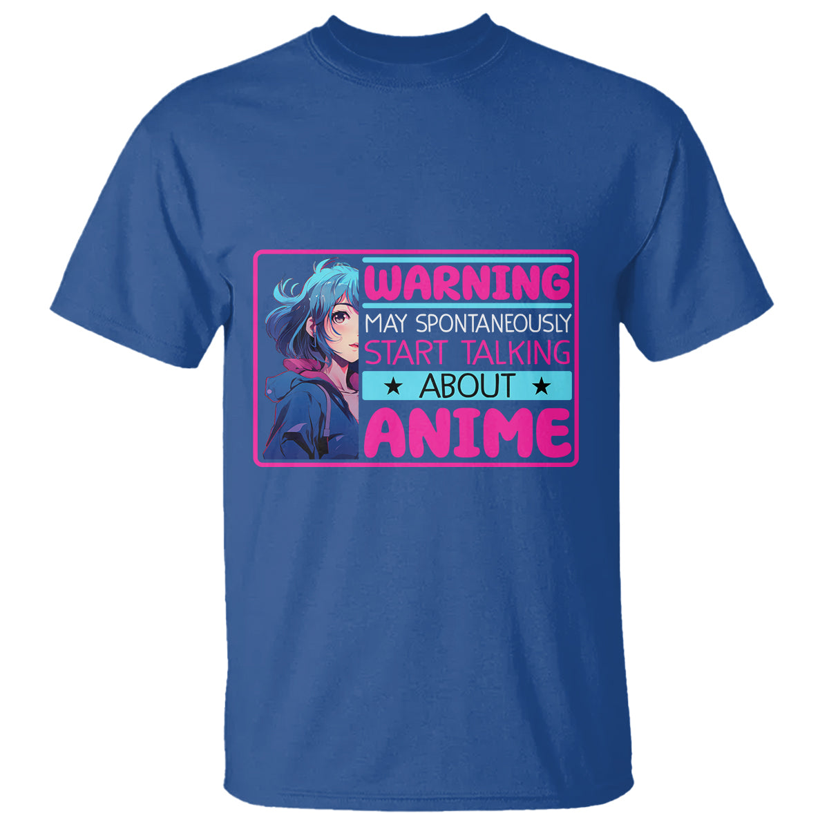 Warning May Spontaneously Start Talking About Anime T Shirt - Wonder Print Shop
