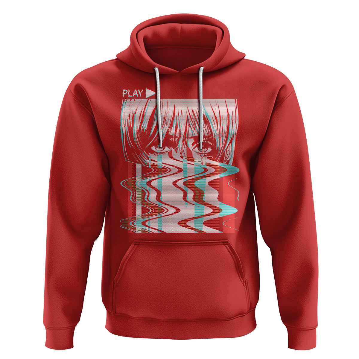 Sad Anime Girl Hoodie Vaporwave Aesthetic Japanese Otaku - Wonder Print Shop