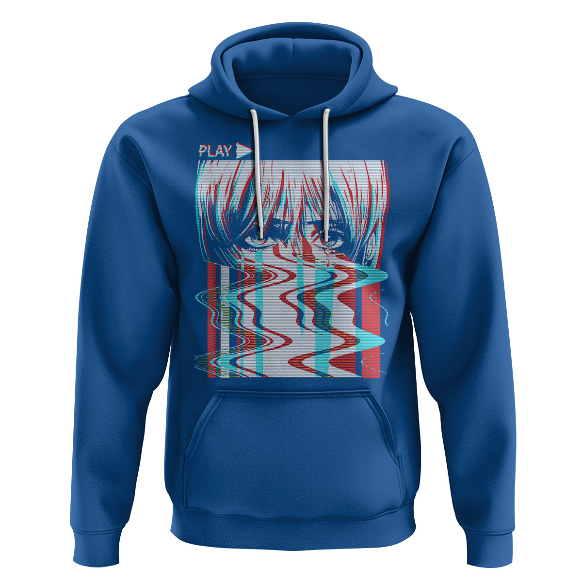 Sad Anime Girl Hoodie Vaporwave Aesthetic Japanese Otaku - Wonder Print Shop