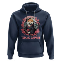 Shiba Inu Hoodie Tokyo Japan Aesthetic Sakura Japanese Cherry Blossoms - Wonder Print Shop