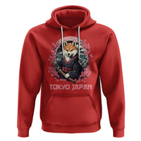 Shiba Inu Hoodie Tokyo Japan Aesthetic Sakura Japanese Cherry Blossoms - Wonder Print Shop