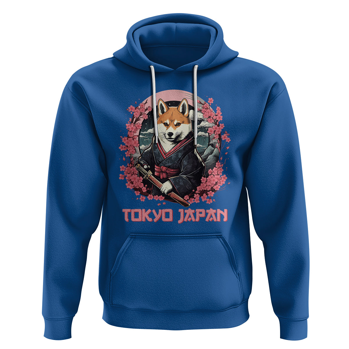 Shiba Inu Hoodie Tokyo Japan Aesthetic Sakura Japanese Cherry Blossoms - Wonder Print Shop