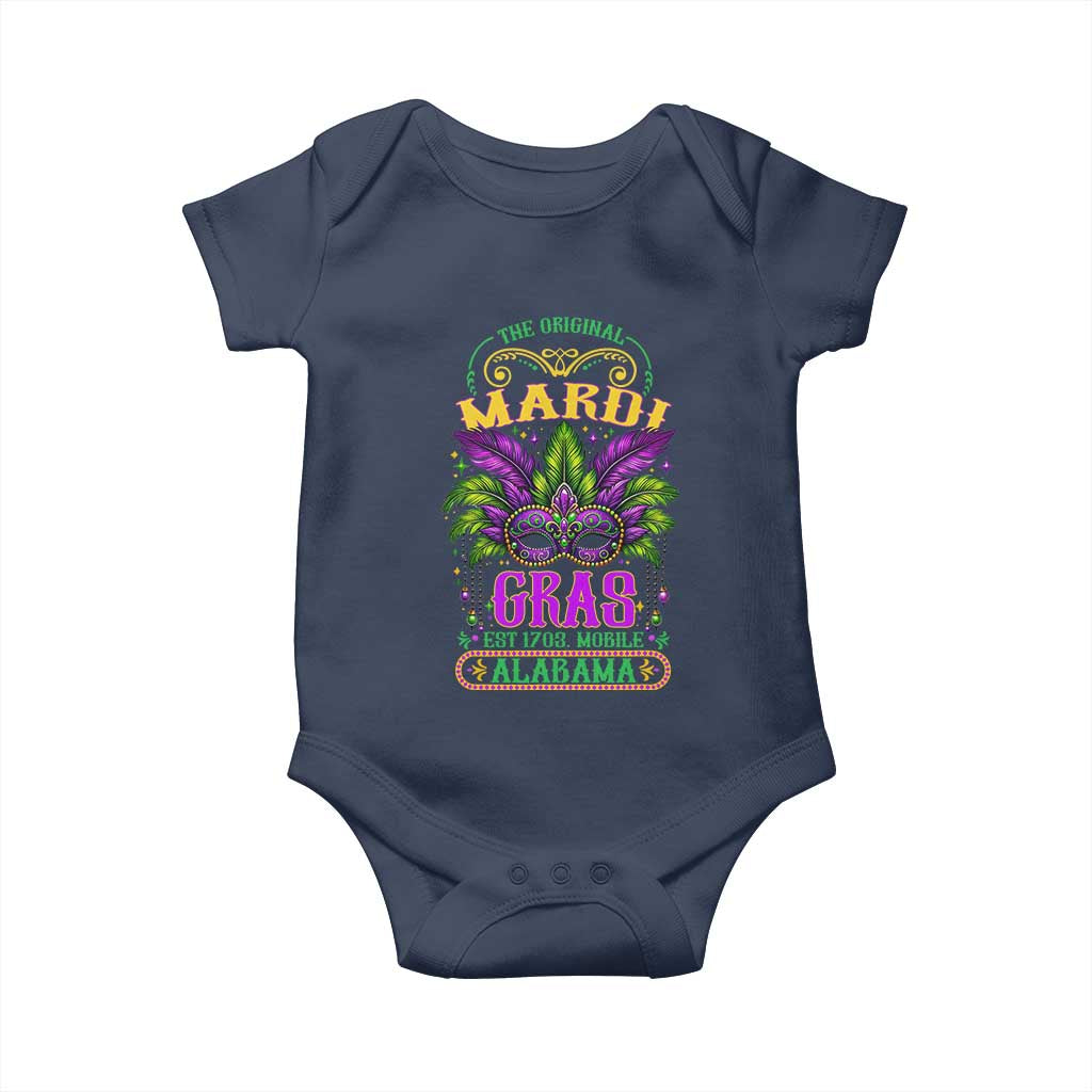 The Original Mardi Gras Mobile Alabama 1703 Baby Onesie