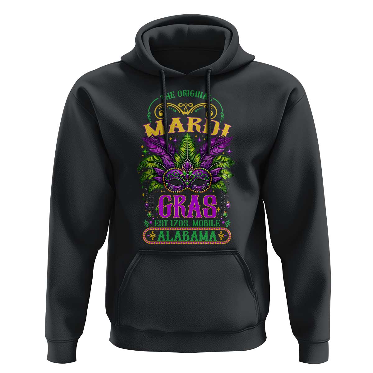 The Original Mardi Gras Mobile Alabama 1703 Hoodie