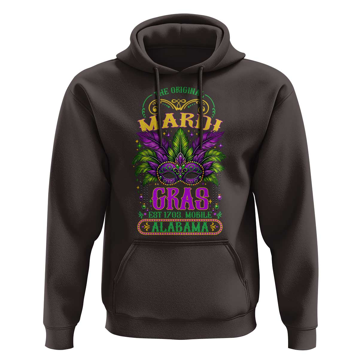 The Original Mardi Gras Mobile Alabama 1703 Hoodie