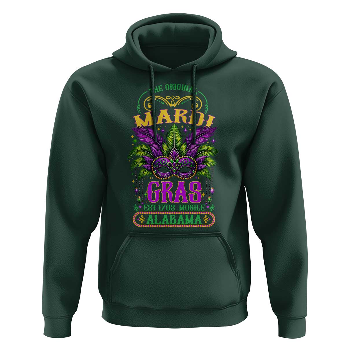 The Original Mardi Gras Mobile Alabama 1703 Hoodie