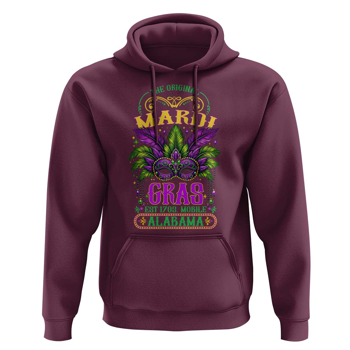 The Original Mardi Gras Mobile Alabama 1703 Hoodie