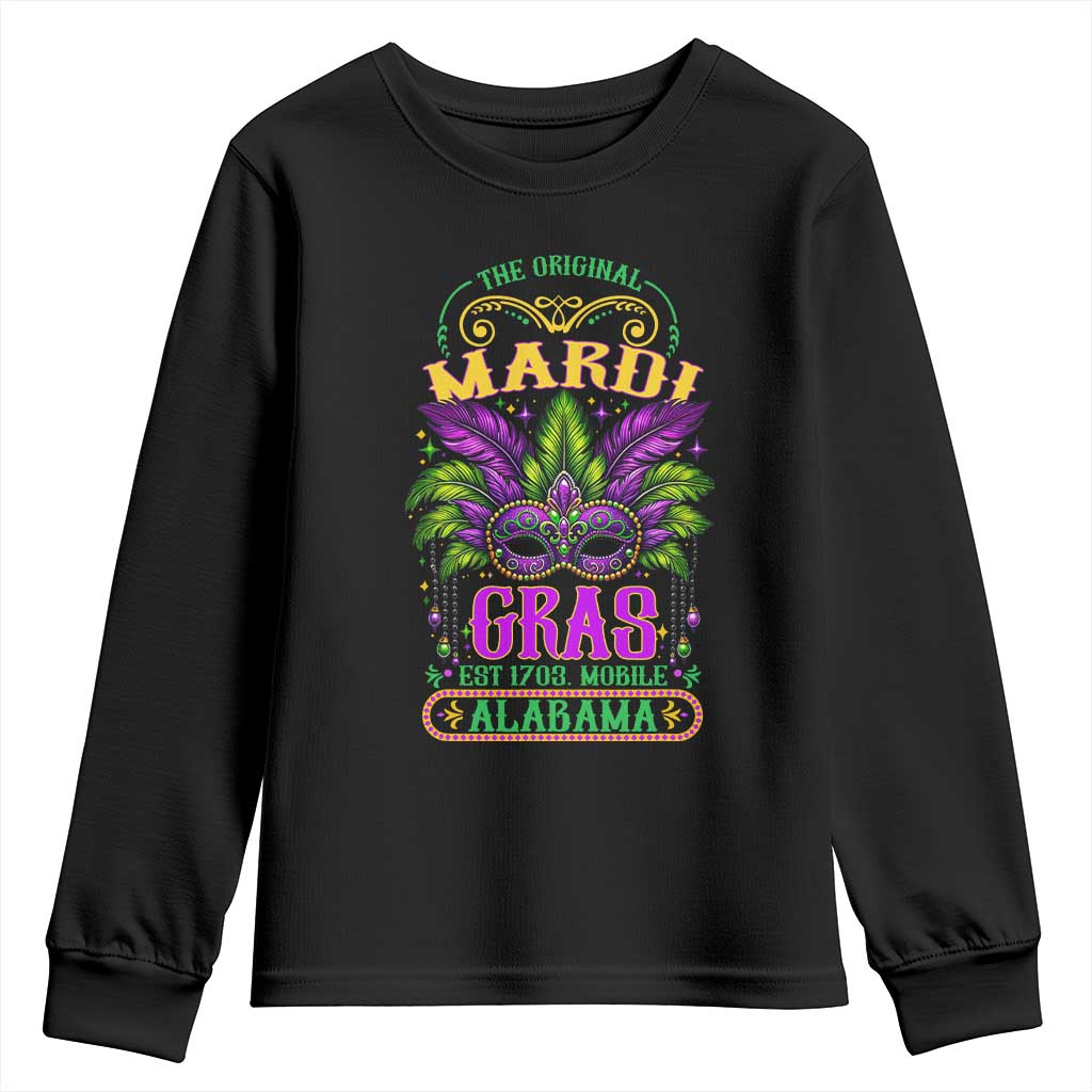 The Original Mardi Gras Mobile Alabama 1703 Youth Sweatshirt