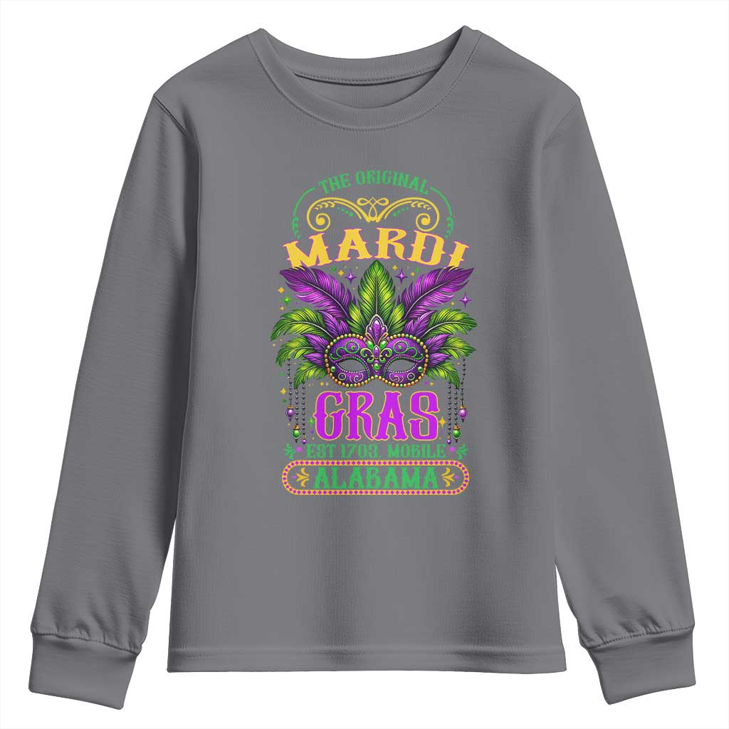 The Original Mardi Gras Mobile Alabama 1703 Youth Sweatshirt