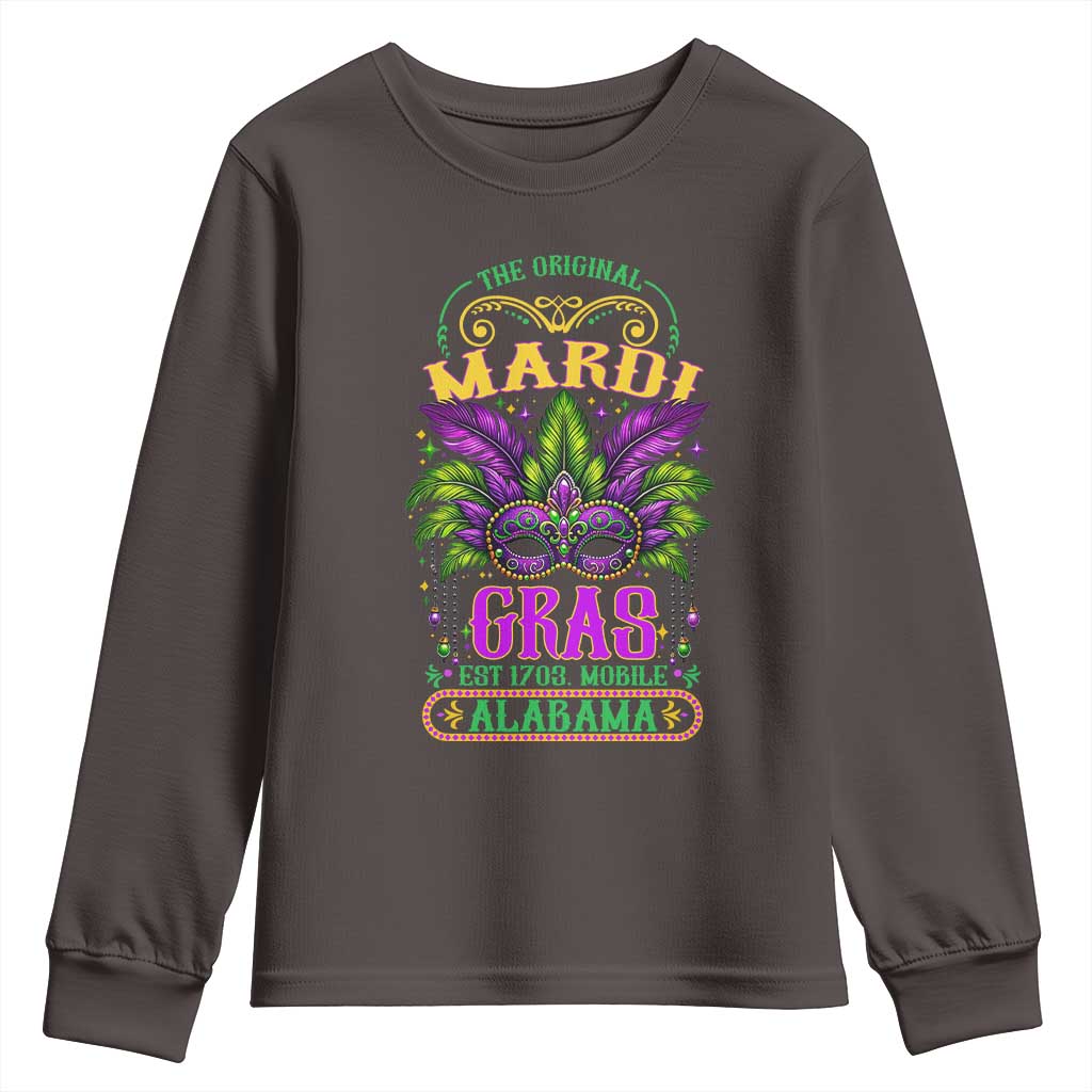 The Original Mardi Gras Mobile Alabama 1703 Youth Sweatshirt
