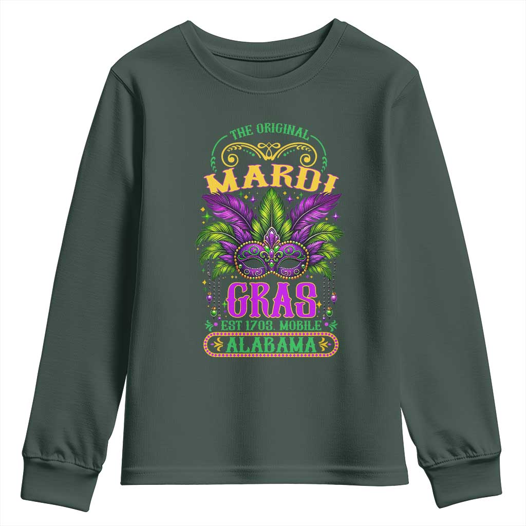 The Original Mardi Gras Mobile Alabama 1703 Youth Sweatshirt